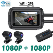 Dashcam moto avant arrière GPS