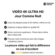 Dashcam 4K mode parking avant arrière