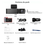 Dashcam voiture avant et arrière avec vision nocturne