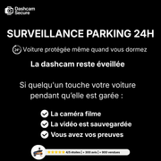 Dashcam rétroviseurs avant arrière GPS mode Parking