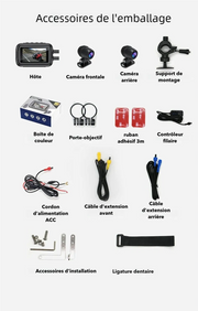 Dashcam moto avant arrière