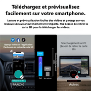 Dashcam 360 avant arrière