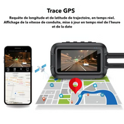 Dashcam moto avant arrière GPS