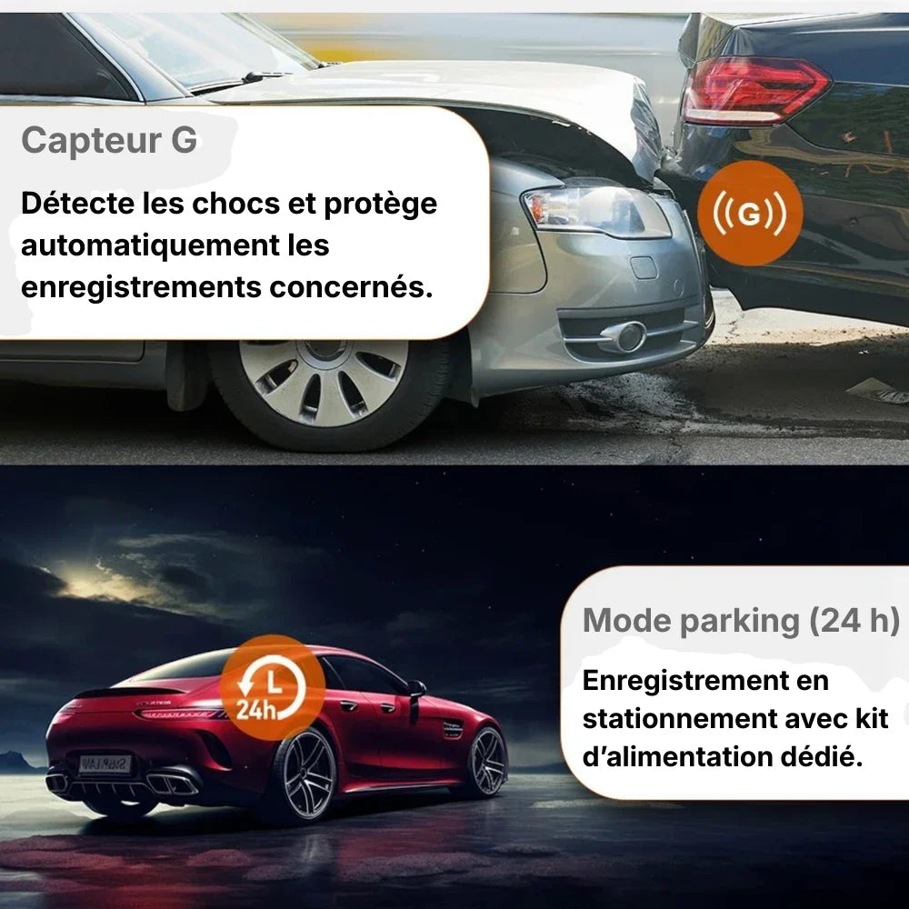Dashcam voiture sans fil Voltis