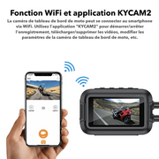 Dashcam moto avant arrière GPS