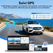 Dashcam voiture avant et arrière avec vision nocturne