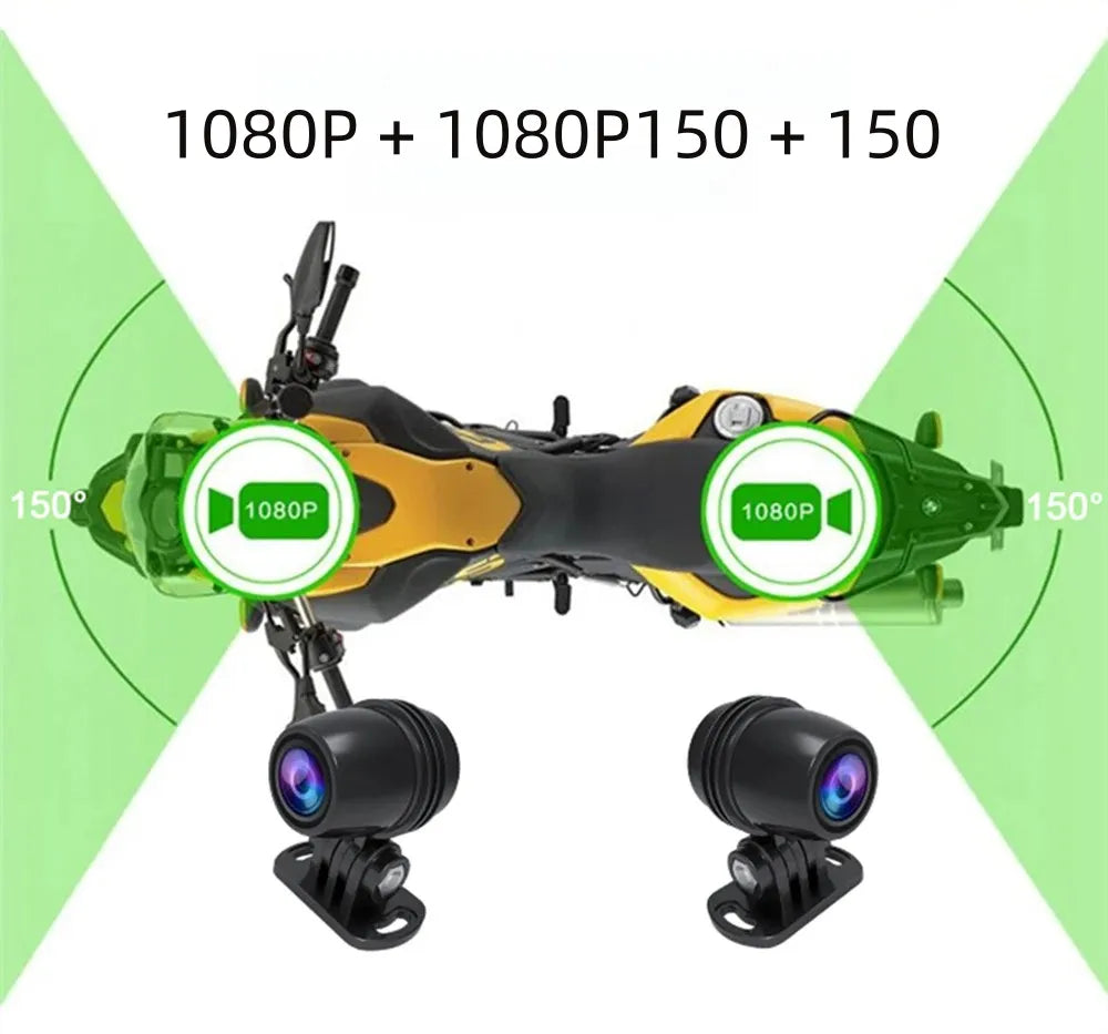 Dashcam moto avant arrière GPS