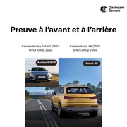 Dashcam 4K mode parking avant arrière