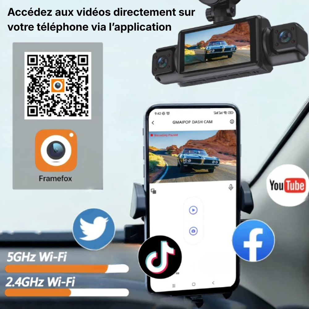 Dashcam avant arrière mode parking