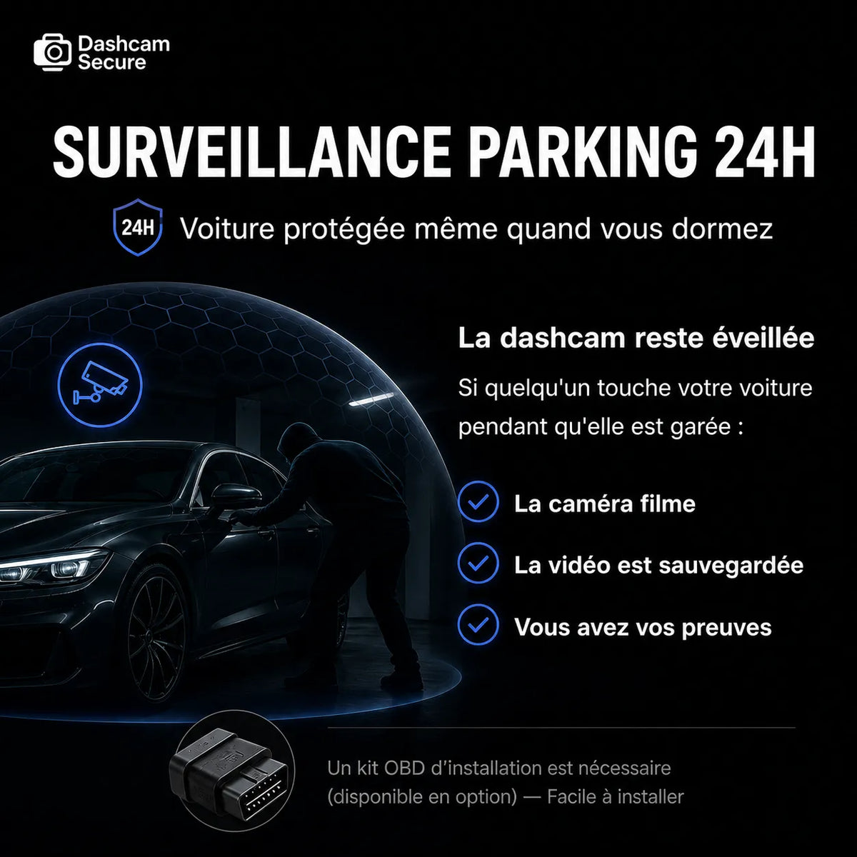 Dashcam 360 voiture