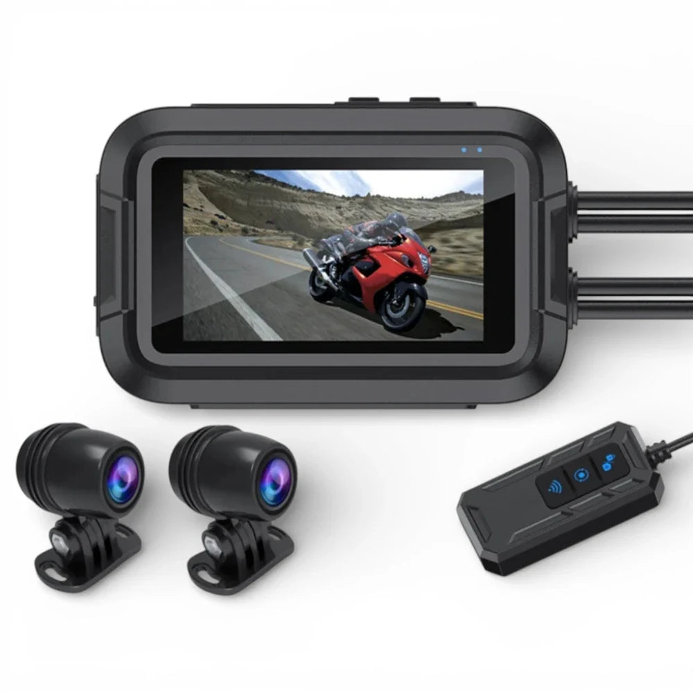 Dashcam moto avant arrière GPS