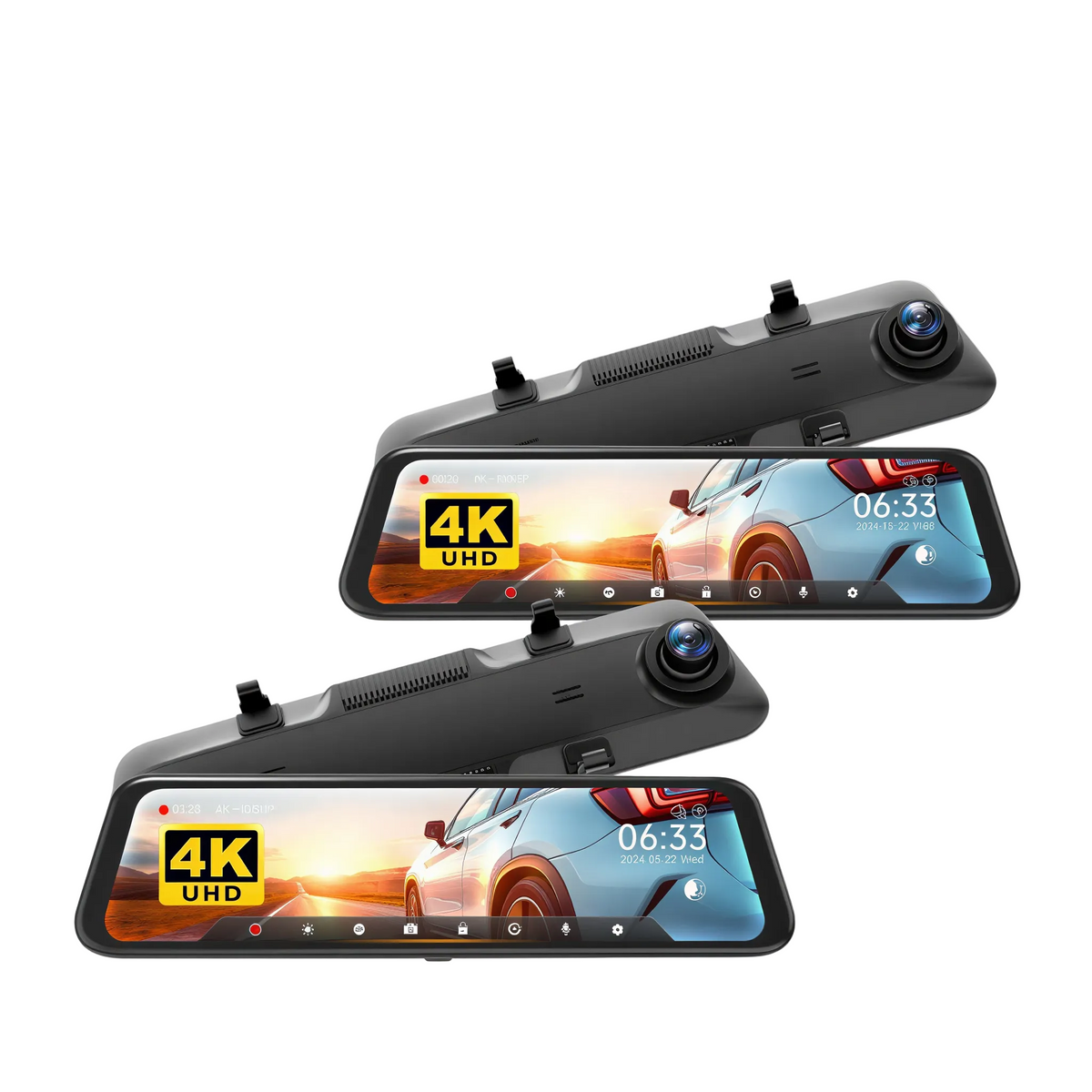 Pack de 2 dashcams Phantom Mirror rétroviseur caméra avant