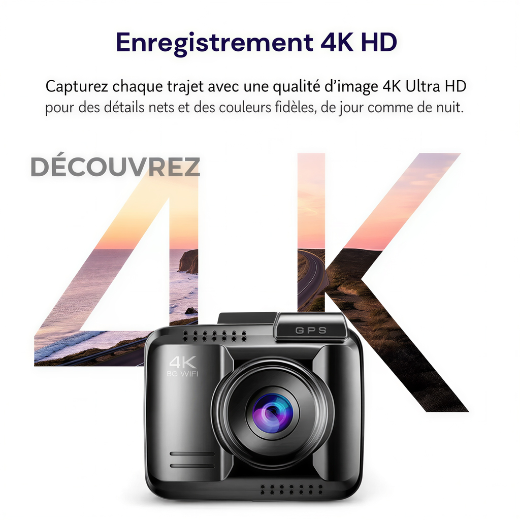 Écran de la dashcam Orion Prestige 4K