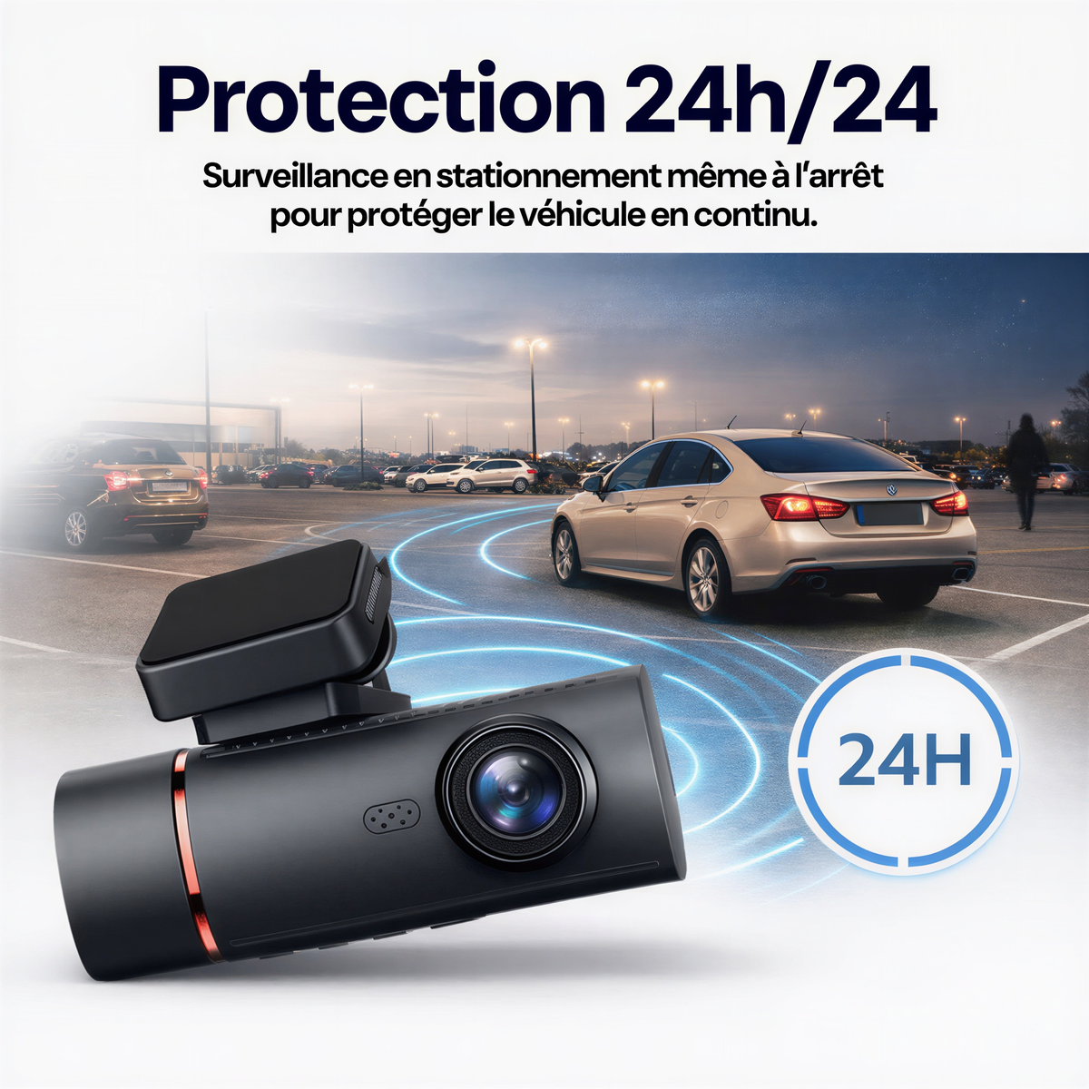 Protection 24h de la dashcam Stealth 360