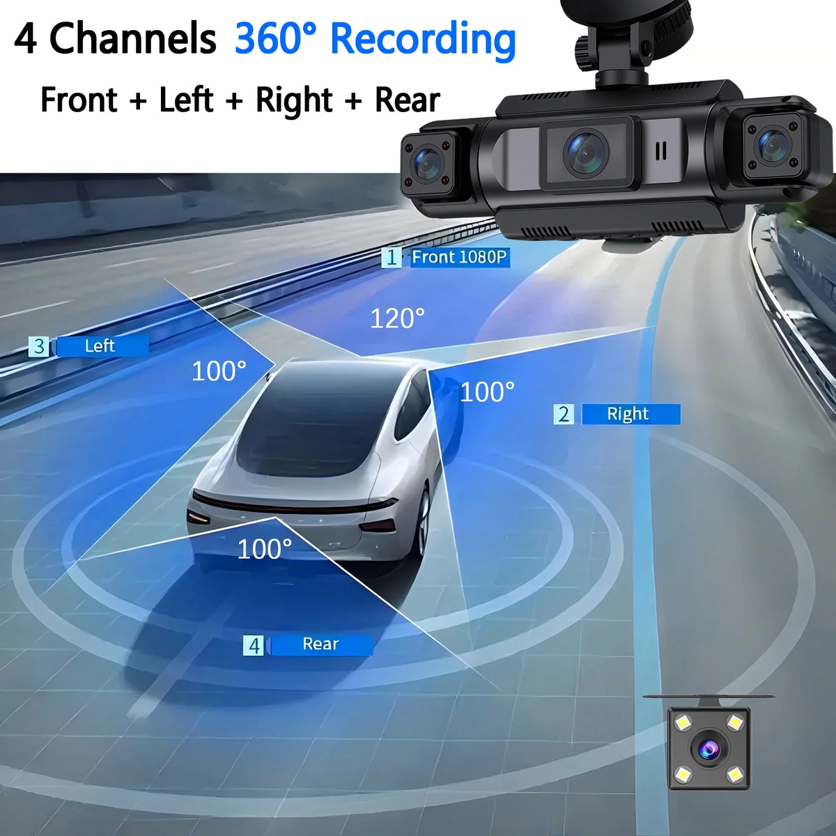 Dashcam 360 camping car