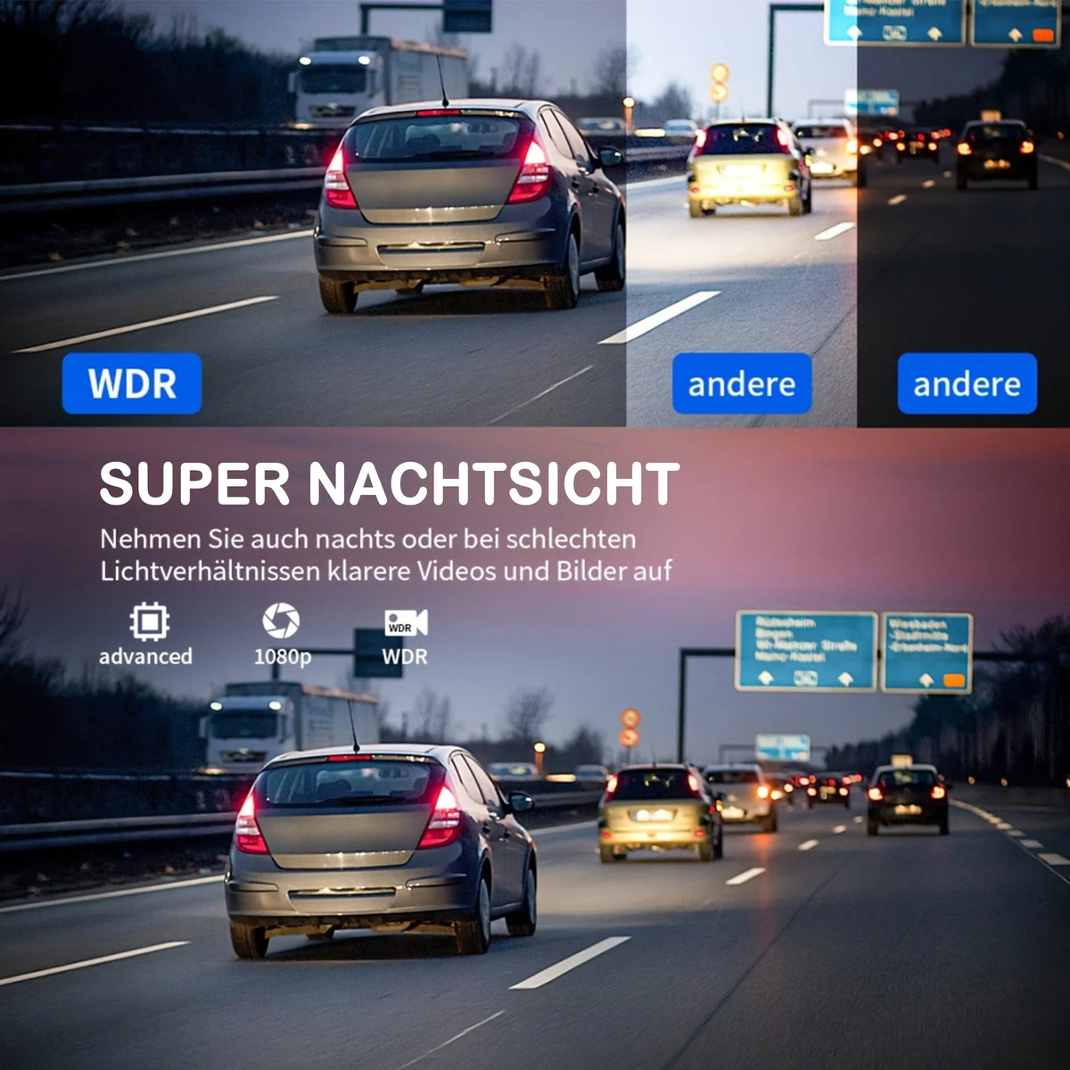 Dashcam 360 camping car